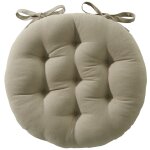 Lot de 2 galettes en coton marron taupe ronde