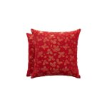 Lot de 2 housses de coussin de nol en coton rouge 45x45 cm
