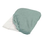 Lot de 2 housses de matelas  langer bb vert en ponge 75x50 cm
