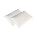 Lot de 2 oreillers mmoire de forme bio mousse blanc 40x60 cm