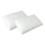 Lot de 2 oreillers mousse avec mémoire de forme 40x60 cm Lot de 2 oreillers mousse avec mémoire de forme 40x60 cm