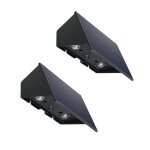 Lot de 2 projecteurs solaires plastique noir h18 cm Lot de 2 projecteurs solaires plastique noir h18 cm