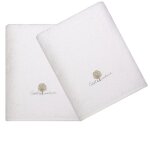 Lot de 2 serviettes éponge 50x90 cm coton bio blanc Lot de 2 serviettes éponge 50x90 cm coton bio blanc