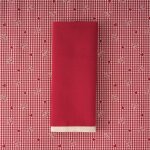 Lot de 2 serviettes jacquard rversible rouge 45x45cm