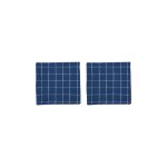 Lot de 2 serviettes de table bleu en coton organique h45x45cm