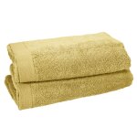 Lot de 2 serviettes de toilette 500 g / m miel 50x90 cm