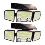Lot de 2 spots solaires abs noir h11cm Lot de 2 spots solaires abs noir h11cm