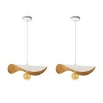 Lot de 2 suspensions acier blanc d'ivoire
