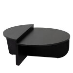 Lot de 2 tables basses en bois - noir Lot de 2 tables basses en bois - noir