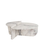 Lot de 2 tables basses effet marbre - blanc Lot de 2 tables basses effet marbre - blanc