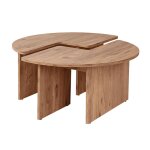 Lot de 2 tables basses l90 cm - effet pin atlantique Lot de 2 tables basses l90 cm - effet pin atlantique