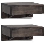 Lot de 2 table de chevet en hêtre noir Lot de 2 table de chevet en hêtre noir