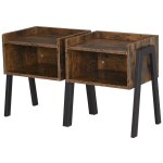 Lot de 2 tables de chevet style industriel Lot de 2 tables de chevet style industriel