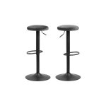 Lot de 2 tabourets de bar r�glables et pivotants en velours