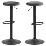 Lot de 2 tabourets de bar avec repose pieds et hauteur rglable