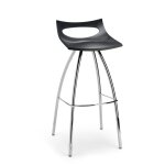 Lot de 2 tabourets design en m�tal anthracite