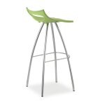 Lot de 2 tabourets design en m�tal vert