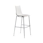 Lot de 2 tabourets design en plastique blanc