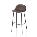 Lot de 2 tabourets en simili cuir marron Lot de 2 tabourets en simili cuir marron