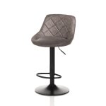 Lot de 2 tabourets en simili cuir marron foncé Lot de 2 tabourets en simili cuir marron foncé
