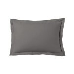 Lot de 2 taies d'oreiller 50x70 cm satin de coton gris