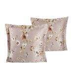 Lot de 2 taies d'oreiller 50x70 cm satin de coton imprim