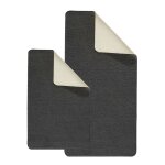 Lot de 2 tapis de bain polyester 60x120cm + 50x80cm 60x120cm marron Lot de 2 tapis de bain polyester 60x120cm + 50x80cm 60x120cm marron