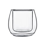 Lot de 2 tasses � caf� en verre double paroi, transparent, 11, 5 cl