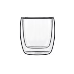 Lot de 2 tasses  caf en verre double paroi, transparent, 11 cl