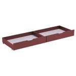 Lot de 2 tiroirs de rangement terracotta sous lit 190x90cm bois