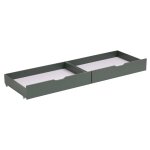 Lot de 2 tiroirs de rangement verts sous lit 190x90cm bois Lot de 2 tiroirs de rangement verts sous lit 190x90cm bois