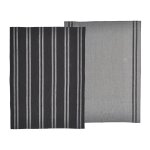 Lot de 2 torchons noir 50x70cm