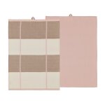 Lot de 2 torchons rose 50x70cm