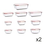 Lot de 20 botes hermtiques en verre