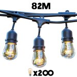 Lot de 20 guirlandes caoutchouc noir 6m