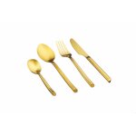 Lot de 24 mnagres en inox or d