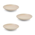 Lot de 3 assiette creuse beige en porcelaine 26xh4, 5cm