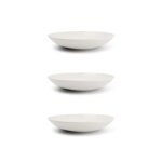Lot de 3 assiettes creuse blanc en porcelaine 26xh4, 5cm