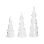 Lot de 3 figurines led arbre de noël 22 27 33 cm blanc Lot de 3 figurines led arbre de noël 22 27 33 cm blanc