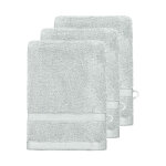 Lot de 3 gants de toilette 600 g / m� glacier 16x22 cm