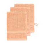 Lot de 3 gants de toilette 600 g / m rose th 16x22 cm