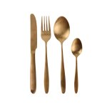 Lot de 3 mnagres 48 couverts marron cuivr