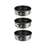 Lot 3 moules � charni�res en acier carbone 22, 24 et 26cm