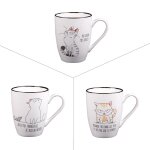 Lot de 3 mugs 34 cl multicolores en porcelaine Lot de 3 mugs 34 cl multicolores en porcelaine