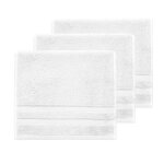 Lot de 3 serviettes invit 600 g / m blanc 30x50 cm