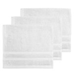 Lot de 3 serviettes invit� 600 g / m� blanc 30x50 cm