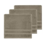 Lot de 3 serviettes invit� 600 g / m� noisette 30x50 cm