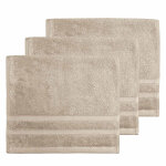 Lot de 3 serviettes invit 600 g / m sable 30x50 cm