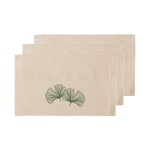Lot de 3 serviettes invité en coton blanc cassé 30x50 cm Lot de 3 serviettes invité en coton blanc cassé 30x50 cm