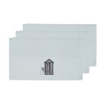 Lot de 3 serviettes invité en coton nuage 30x50 cm Lot de 3 serviettes invité en coton nuage 30x50 cm